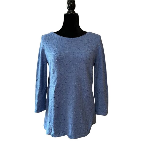 Talbots Blue Flecked Sweater - Size S - Picture 1 of 5